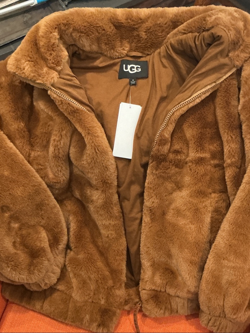 UGG Women's Teddy Jacket in Chestnut Brown